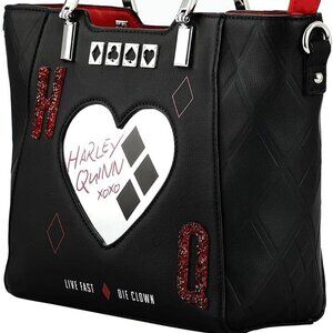 SOLD! The Suicide Squad Harley Quinn Metallic Heart Satchel Handbag